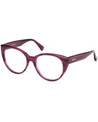 Max Mara - Mm5161 083 Optical Frames Acetate Round Normal - Lyst