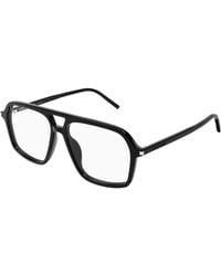 Saint Laurent - Sl 960 001 Optical Frames Acetate Transparent Pilot - Lyst