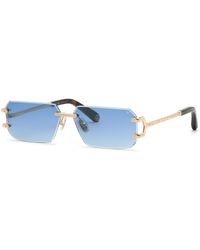 Philipp Plein - Spp219M Plein Sleek 300K Sunglasses Metal Geometric Normal Nuanced - Lyst