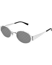 Gucci - Gg1854S 002 Sunglasses Metal Smoke Round - Lyst