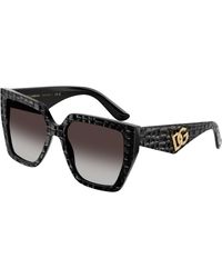 Dolce & Gabbana - Dg4438 32888G Sunglasses Acetate Squared Normal Shaded - Lyst