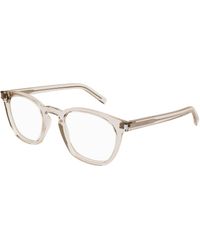 Saint Laurent - Sl 28 Opt 004 Optical Frames Acetate Transparent Round - Lyst