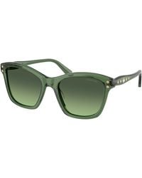 Swarovski - Sk6063 10852A Sunglasses Acetate Squared Normal Nuanced - Lyst