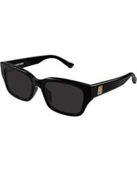 Balenciaga - Bb0480Sk 001 Occhiali Da Sole Acetato Grigio Squadrata - Lyst