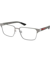 Prada Linea Rossa - Ps 50Tv 5Av1O1 Optical Frames Metal Transparent Squared Normal - Lyst