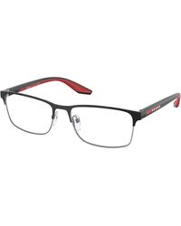 Prada Linea Rossa - Ps 50Pv Ydc1O1 Optical Frames Steel Squared Normal - Lyst