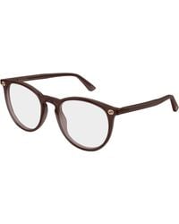 Gucci - Gg0027O 017 Optical Frames Acetate Transparent Round - Lyst