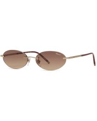 Chopard - Schl87M 08Fc Sunglasses Metal Geometric Anti-Glare Nuanced - Lyst