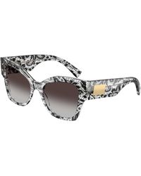 Dolce & Gabbana - Dg4478 32878G Sunglasses Acetate Cat Eye Normal Shaded - Lyst