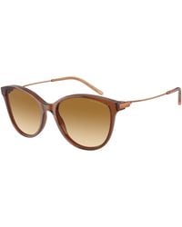 Emporio Armani - Ea4220 61103B Sunglasses Acetate Cat Eye Normal Shaded - Lyst