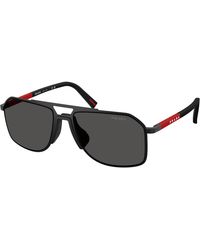 Prada Linea Rossa - Ps B51S 1Bo06F Sunglasses Metal Pilot Normal - Lyst