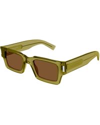 Saint Laurent - Sl 572 008 Sunglasses Acetate Squared - Lyst