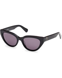 MAX&Co. - Mo0127 01A Sunglasses Acetate Smoke Cat Eye Normal - Lyst