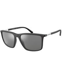 Emporio Armani - Ea4161 50426G Sunglasses Plastic Squared Mirror - Lyst