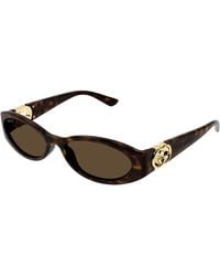 Gucci - Gg1660S 002 Sunglasses Injected Round - Lyst