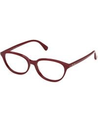 Max Mara - Mm5265 69 Optical Frames Acetate Round Normal - Lyst