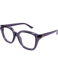 Chloé - Ch0293O 004 Optical Frames Acetate Transparent Squared - Lyst