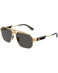 Dolce & Gabbana - Dg2294 02/87 Sunglasses Steel Pilot Normal - Lyst