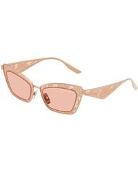Dolce & Gabbana - Dg2311 129884 Sunglasses Steel Cat Eye Normal - Lyst