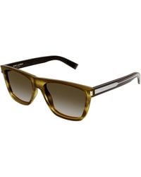 Saint Laurent - Sl 619 005 Sunglasses Acetate Round Normal Shaded - Lyst