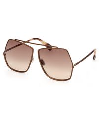 Max Mara - Mm0006 Elsa 47F Sunglasses Metal Geometric Normal - Lyst