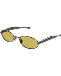 Bottega Veneta - Bv1386S 002 Sunglasses Metal Round - Lyst