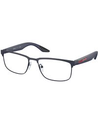 Prada Linea Rossa - Ps 51Pv Ur71O1 Optical Frames Metal Squared Normal - Lyst
