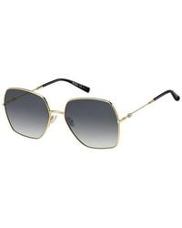 Max Mara - Mm Gleam Ii 001/9O Outlet Sunglasses Metal Squared Normal Shaded - Lyst
