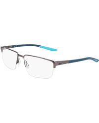 Nike - 8054 074 Optical Frames Metal Squared Normal Normal - Lyst