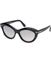 Tom Ford - Ft1111 Toni 01C Sunglasses Acetate Round Normal Mirror - Lyst