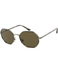 Giorgio Armani - Ar6112J 300373 Sunglasses Metal Squared Normal - Lyst