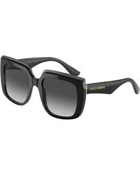 Dolce & Gabbana - Dg4414 501/8G Sunglasses Acetate Squared Normal Shaded - Lyst
