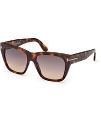 Tom Ford - Ft1343 Flynn-02 53B Sunglasses Acetate Smoke Butterfly Normal - Lyst