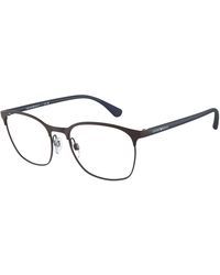 Emporio Armani - Ea1114 3380 Optical Frames Metal Transparent Round Normal - Lyst