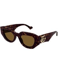 Gucci - Gg1421S 002 Sunglasses Acetate Geometric - Lyst