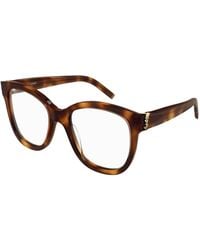 Saint Laurent - Sl M97 003 Optical Frames Acetate Transparent Squared - Lyst