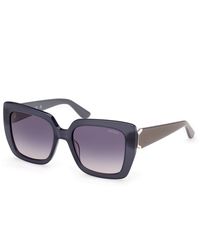 Guess - Gu7889 20B Sunglasses Acetate Smoke Squared Normal Shaded - Lyst