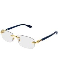 Gucci - Gg1221O 005 Optical Frames Metal Transparent Squared - Lyst