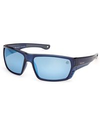 Timberland - Tb00002 90D Sunglasses Injected Smoke Squared Polarized - Lyst