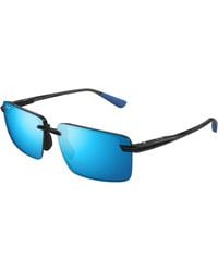 Maui Jim - Mj0626S 003 Occhiali Da Sole Iniettato Blu Squadrata - Lyst