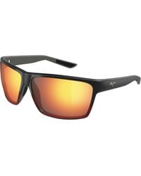 Maui Jim - Mj0839S 003 Occhiali Da Sole Iniettato Rosso Squadrata - Lyst