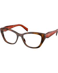 Prada - Pr 19Wv 01K1O1 Optical Frames Acetate Transparent Cat Eye Normal - Lyst
