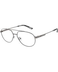Emporio Armani - Ea1165 3003 Optical Frames Metal Transparent Pilot Normal - Lyst