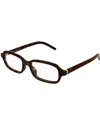 Saint Laurent - Sl M180 002 Optical Frames Acetate Transparent Squared - Lyst
