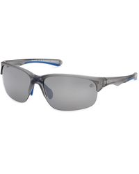 Timberland - Tb00082 20D Sunglasses Injected Smoke Squared Polarized - Lyst