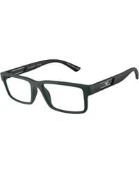 Emporio Armani - Ea3278 5017 Optical Frames Injected Transparent Squared Normal - Lyst