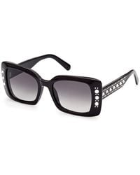 Swarovski - Sk0370 01B Outlet Sunglasses Acetate Squared Normal Shaded - Lyst