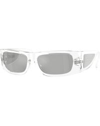 Versace - Ve4482 148/8V Sunglasses Injected Pillow Mirrored - Lyst