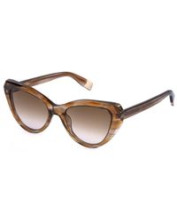 Furla - Sfu977V 0Vbl Sunglasses Acetate Cat Eye Normal Nuanced - Lyst