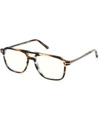 Tom Ford - Ft6183-B 56 Optical Frames Acetate Squared Normal - Lyst